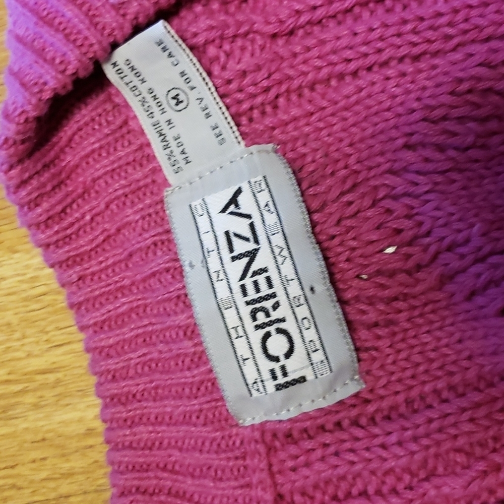 VTG Forenza 80s/90s v-neck cable knit sweater vest pink size medium - Picture 2 of 5